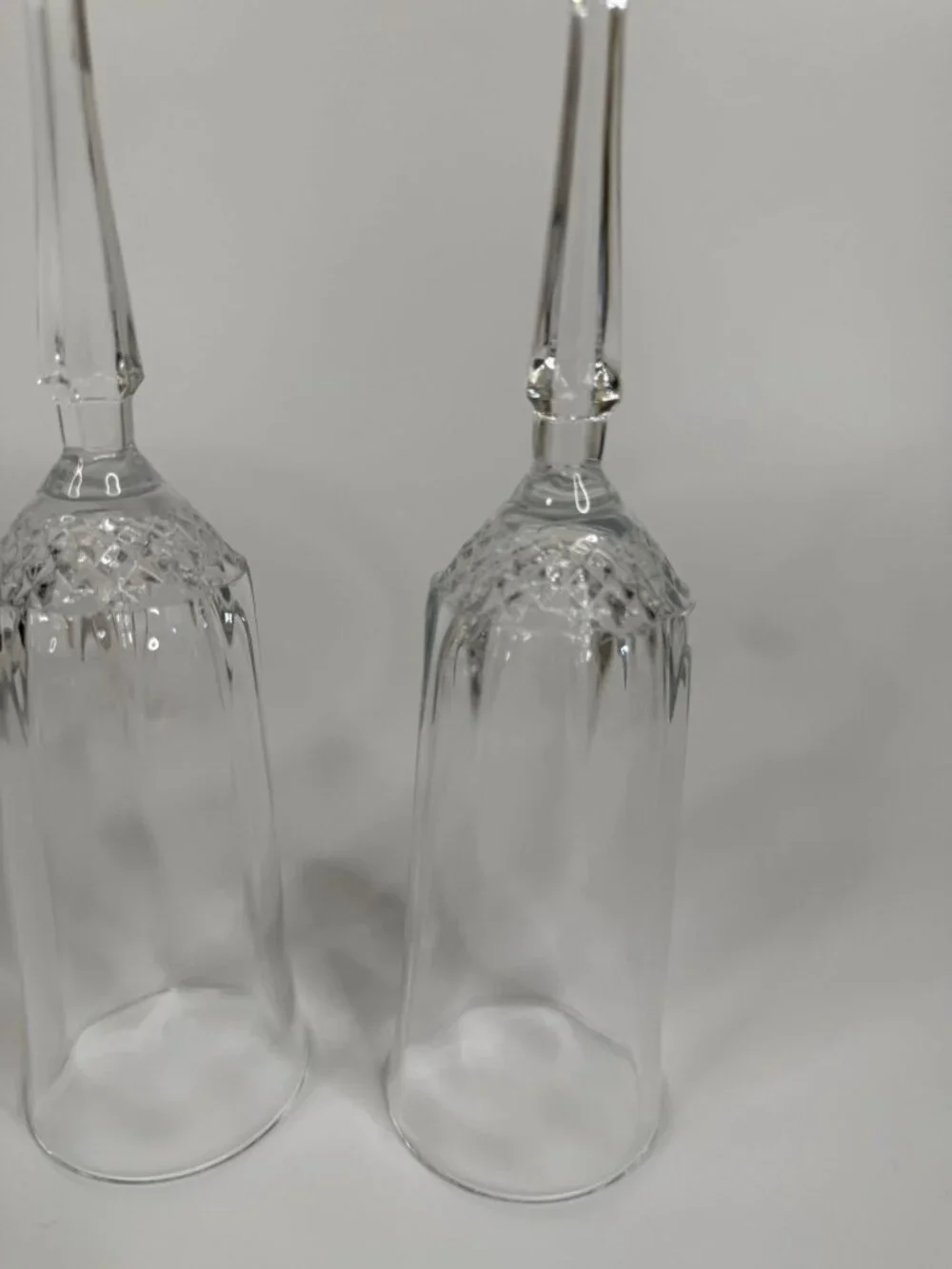 Vintage St. George Crystal American Heritage Champagne Flutes, 8.25